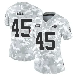 Women's Cam Gill Carolina Panthers No.45 Limited 2024 Salute to Service Jersey - Arctic Camo