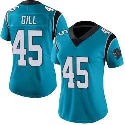 Women's Cam Gill Carolina Panthers No.45 Limited Alternate Vapor Untouchable Jersey - Blue