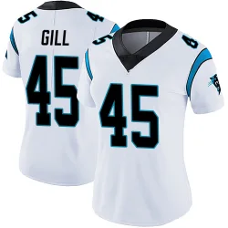 Women's Cam Gill Carolina Panthers No.45 Limited Vapor Untouchable Jersey - White