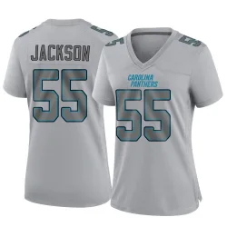 Women's Cam Jackson Carolina Panthers No.55 Game Atmosphere Fashion Jersey - Gray
