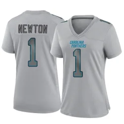 Women's Cam Newton Carolina Panthers No.1 Game Atmosphere Fashion Jersey - Gray