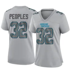 Women's Camerun Peoples Carolina Panthers No.32 Game Atmosphere Fashion Jersey - Gray