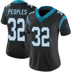 Women's Camerun Peoples Carolina Panthers No.32 Limited Team Color Vapor Untouchable Jersey - Black