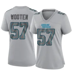Women's Chandler Wooten Carolina Panthers No.57 Game Atmosphere Fashion Jersey - Gray