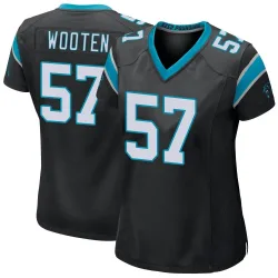 Women's Chandler Wooten Carolina Panthers No.57 Game Team Color Jersey - Black