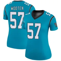 Women's Chandler Wooten Carolina Panthers No.57 Legend Color Rush Jersey - Blue