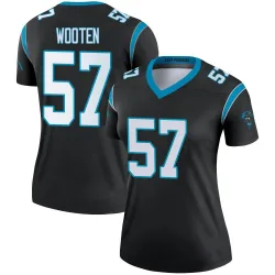 Women's Chandler Wooten Carolina Panthers No.57 Legend Jersey - Black
