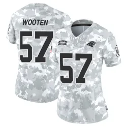 Women's Chandler Wooten Carolina Panthers No.57 Limited 2024 Salute to Service Jersey - Arctic Camo