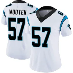 Women's Chandler Wooten Carolina Panthers No.57 Limited Vapor Untouchable Jersey - White