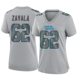 Women's Chandler Zavala Carolina Panthers No.62 Game Atmosphere Fashion Jersey - Gray
