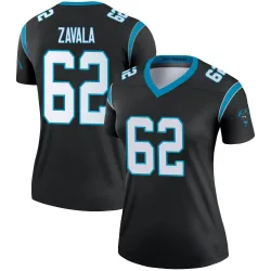 Women's Chandler Zavala Carolina Panthers No.62 Legend Jersey - Black