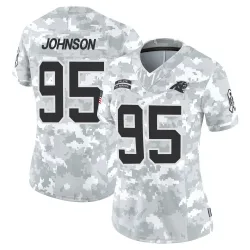 Women's Charles Johnson Carolina Panthers No.95 Limited 2024 Salute to Service Jersey - Arctic Camo