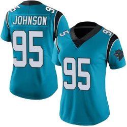 Women's Charles Johnson Carolina Panthers No.95 Limited Alternate Vapor Untouchable Jersey - Blue