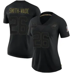 Women's Chau Smith-Wade Carolina Panthers No.26 Limited 2020 Salute To Service Jersey - Black