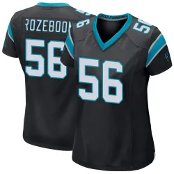 Women's Christian Rozeboom Carolina Panthers No.56 Game Team Color Jersey - Black