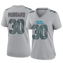 Women's Chuba Hubbard Carolina Panthers No.30 Game Atmosphere Fashion Jersey - Gray