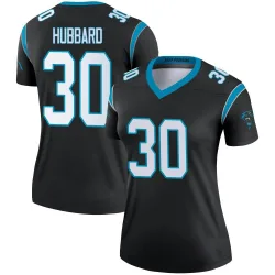 Women's Chuba Hubbard Carolina Panthers No.30 Legend Jersey - Black