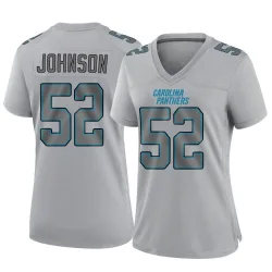 Women's DJ Johnson Carolina Panthers No.52 Game Atmosphere Fashion Jersey - Gray