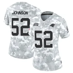 Women's DJ Johnson Carolina Panthers No.52 Limited 2024 Salute to Service Jersey - Arctic Camo
