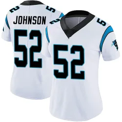 Women's DJ Johnson Carolina Panthers No.52 Limited Vapor Untouchable Jersey - White