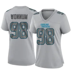 Women's D.J. Wonnum Carolina Panthers No.98 Game Atmosphere Fashion Jersey - Gray