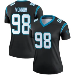 Women's D.J. Wonnum Carolina Panthers No.98 Legend Jersey - Black