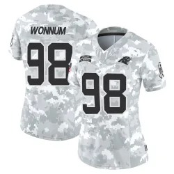 Women's D.J. Wonnum Carolina Panthers No.98 Limited 2024 Salute to Service Jersey - Arctic Camo