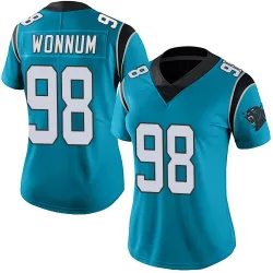 Women's D.J. Wonnum Carolina Panthers No.98 Limited Alternate Vapor Untouchable Jersey - Blue