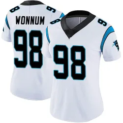 Women's D.J. Wonnum Carolina Panthers No.98 Limited Vapor Untouchable Jersey - White