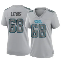 Women's Damien Lewis Carolina Panthers No.68 Game Atmosphere Fashion Jersey - Gray