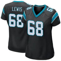 Women's Damien Lewis Carolina Panthers No.68 Game Team Color Jersey - Black