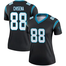 Women's Dan Chisena Carolina Panthers No.88 Legend Jersey - Black