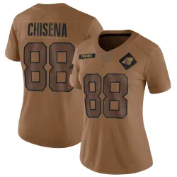 Women's Dan Chisena Carolina Panthers No.88 Limited 2023 Salute To Service Jersey - Brown