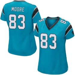 Women's David Moore Carolina Panthers No.83 Game Alternate Jersey - Blue