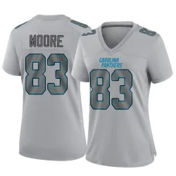 Women's David Moore Carolina Panthers No.83 Game Atmosphere Fashion Jersey - Gray