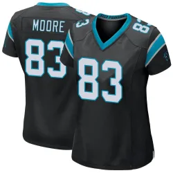 Women's David Moore Carolina Panthers No.83 Game Team Color Jersey - Black