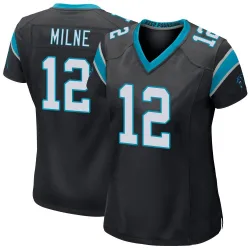 Women's Dax Milne Carolina Panthers No.12 Game Team Color Jersey - Black