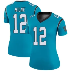 Women's Dax Milne Carolina Panthers No.12 Legend Color Rush Jersey - Blue