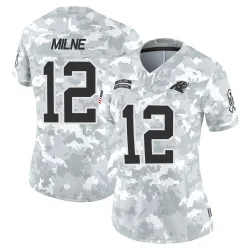 Women's Dax Milne Carolina Panthers No.12 Limited 2024 Salute to Service Jersey - Arctic Camo