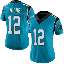 Women's Dax Milne Carolina Panthers No.12 Limited Alternate Vapor Untouchable Jersey - Blue