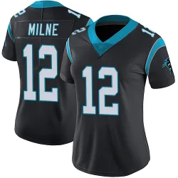 Women's Dax Milne Carolina Panthers No.12 Limited Team Color Vapor Untouchable Jersey - Black