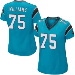 Women's DeShawn Williams Carolina Panthers No.75 Game Alternate Jersey - Blue