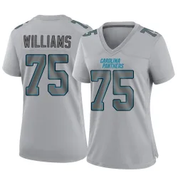 Women's DeShawn Williams Carolina Panthers No.75 Game Atmosphere Fashion Jersey - Gray