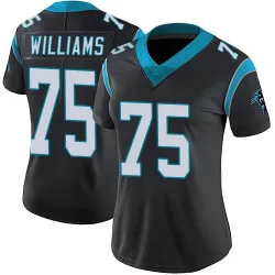 Women's DeShawn Williams Carolina Panthers No.75 Limited Team Color Vapor Untouchable Jersey - Black