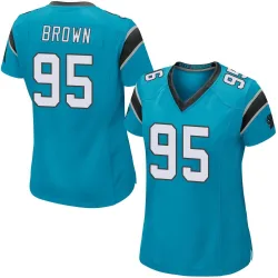 Women's Derrick Brown Carolina Panthers No.95 Game Alternate Jersey - Blue