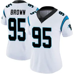 Women's Derrick Brown Carolina Panthers No.95 Limited Vapor Untouchable Jersey - White