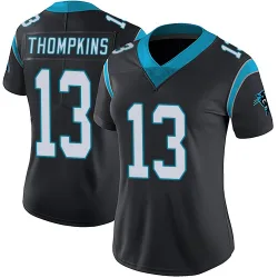Women's Deven Thompkins Carolina Panthers No.13 Limited Team Color Vapor Untouchable Jersey - Black