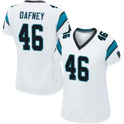 Women's Dominique Dafney Carolina Panthers No.46 Game Jersey - White