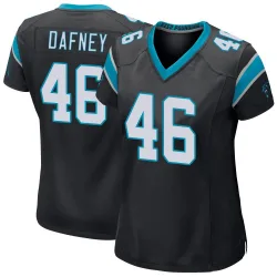 Women's Dominique Dafney Carolina Panthers No.46 Game Team Color Jersey - Black