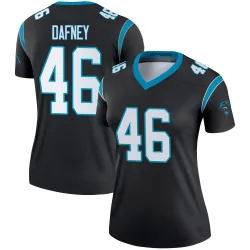 Women's Dominique Dafney Carolina Panthers No.46 Legend Jersey - Black